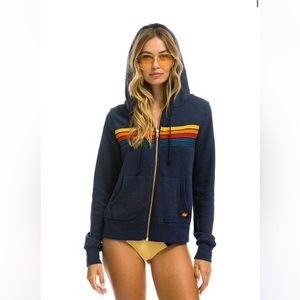 Aviator Nation Navy 5 Stripe Hoodie